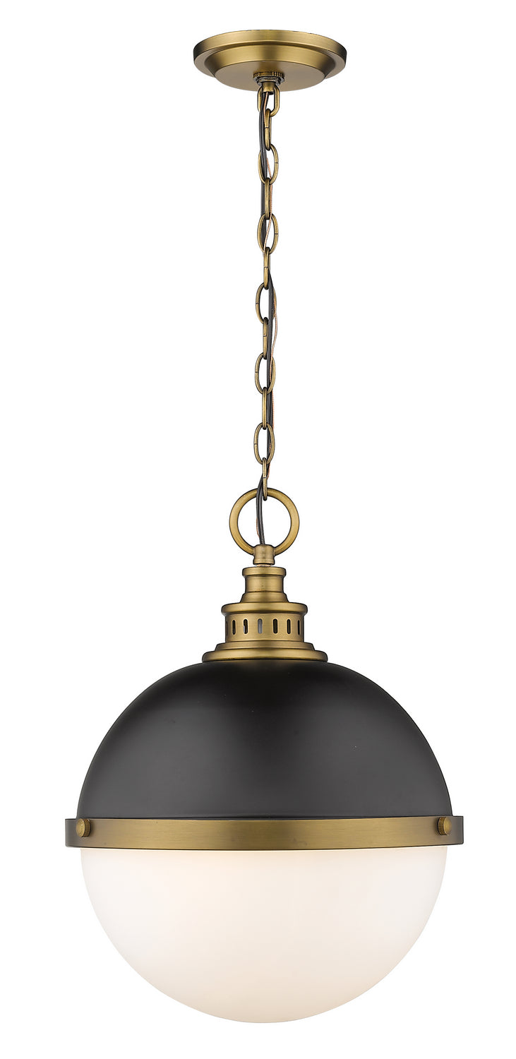 Z-Lite - 619P14-MB-FB - Two Light Pendant - Peyton - Matte Black + Factory Bronze