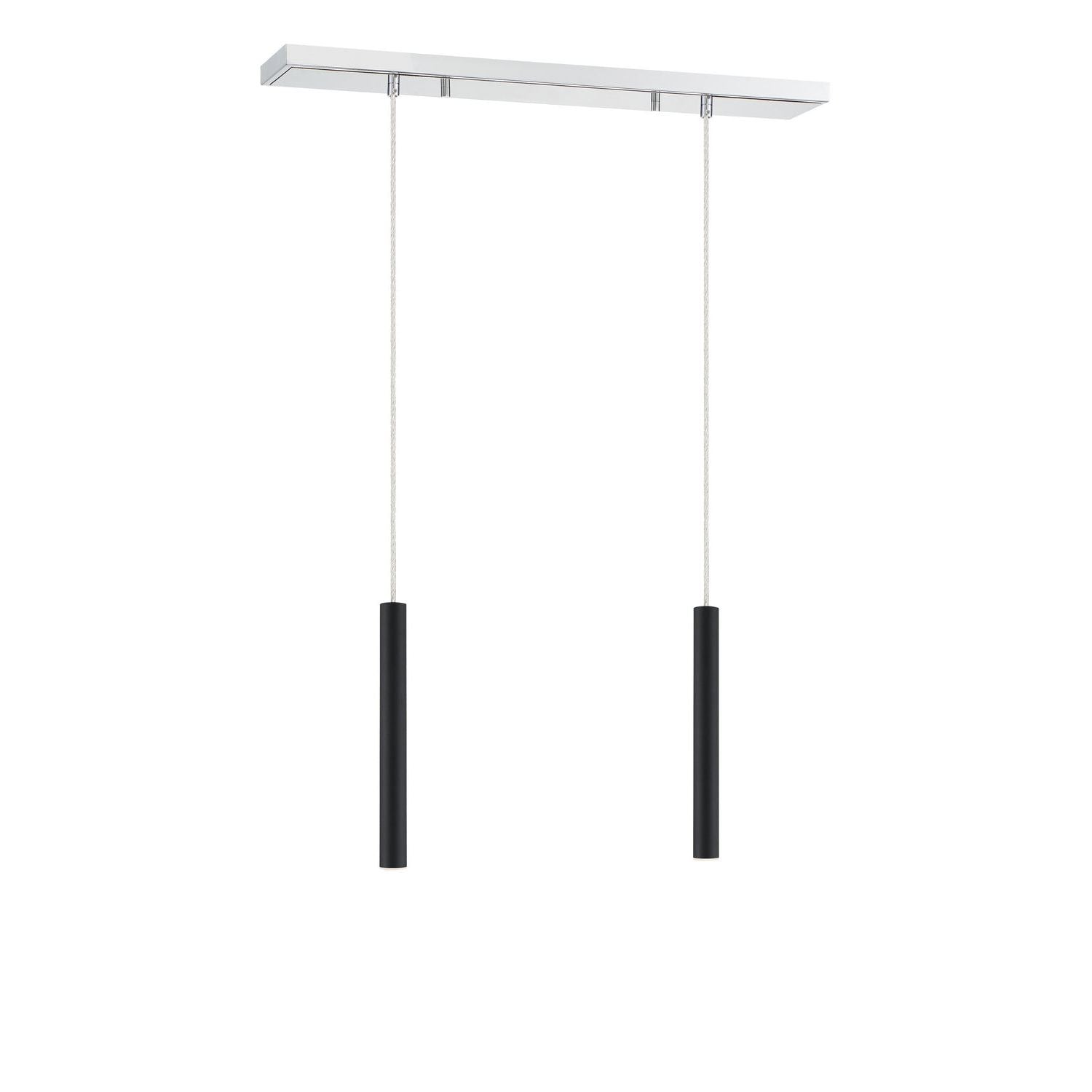 Z-Lite - 917MP12-MB-LED-2LCH - LED Linear Chandelier - Forest - Chrome