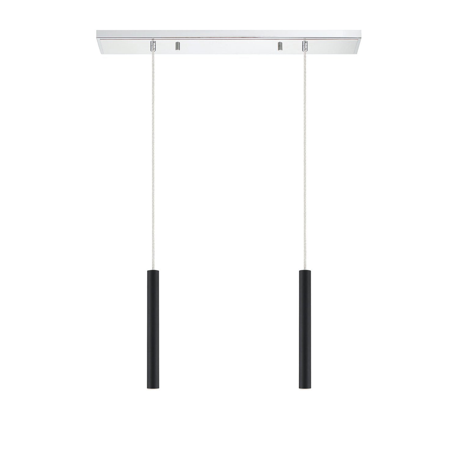 Z-Lite - 917MP12-MB-LED-2LCH - LED Linear Chandelier - Forest - Chrome