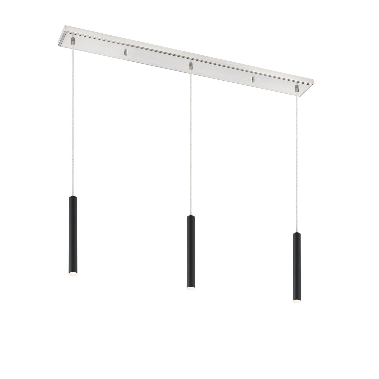 Z-Lite - 917MP12-MB-LED-3LBN - LED Linear Chandelier - Forest - Brushed Nickel