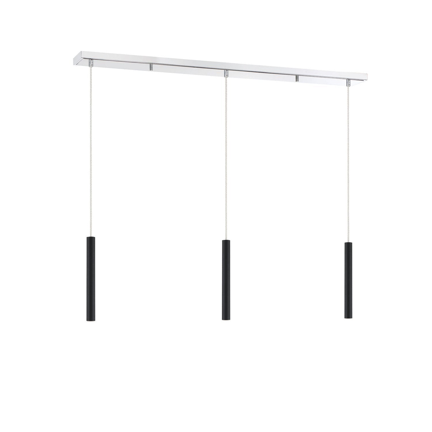 Z-Lite - 917MP12-MB-LED-3LCH - LED Linear Chandelier - Forest - Chrome