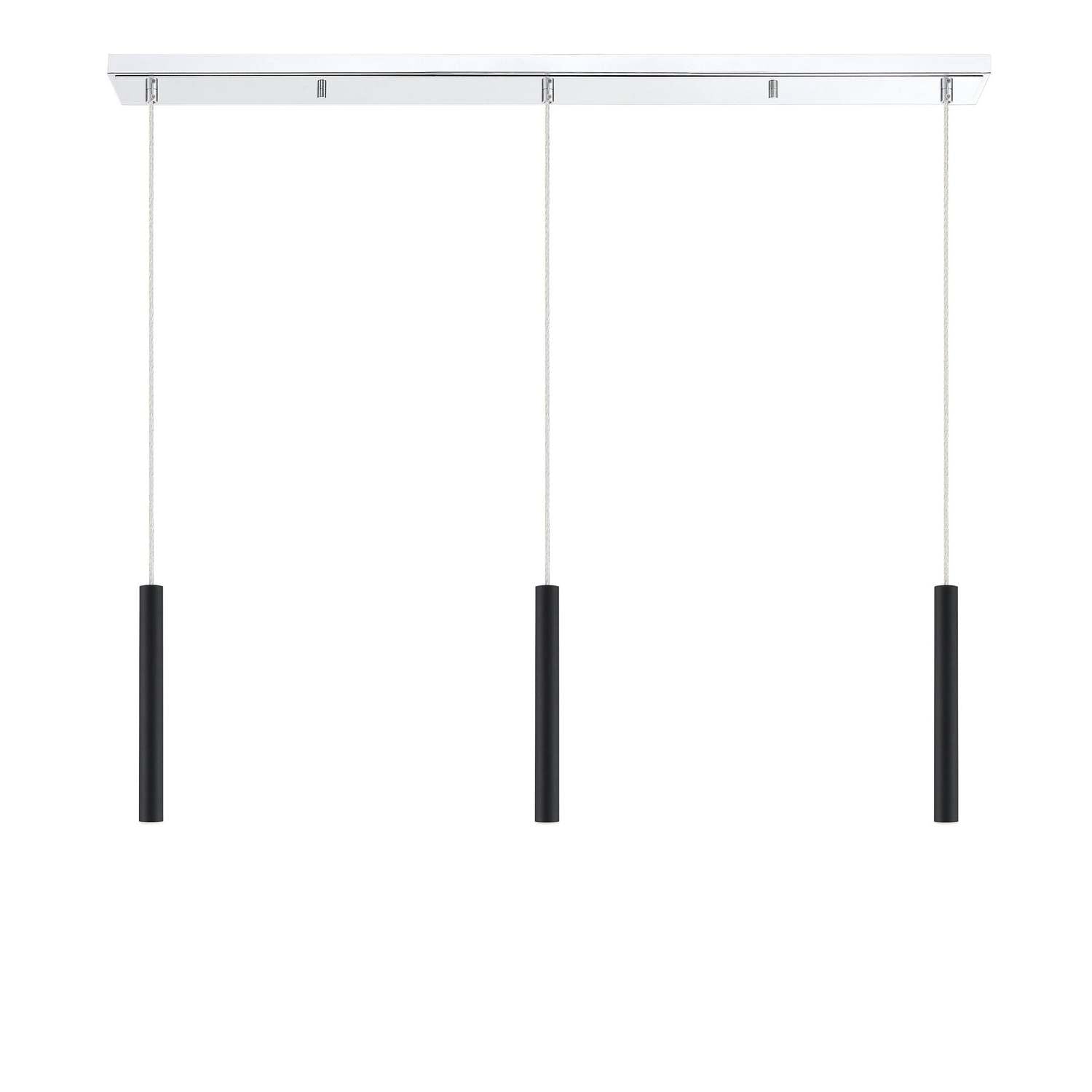 Z-Lite - 917MP12-MB-LED-3LCH - LED Linear Chandelier - Forest - Chrome