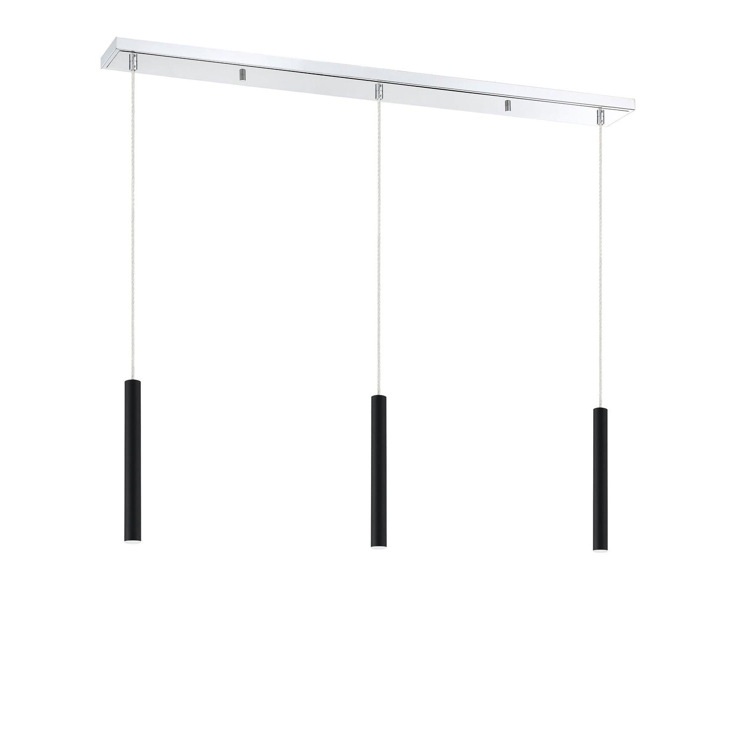 Z-Lite - 917MP12-MB-LED-3LCH - LED Linear Chandelier - Forest - Chrome