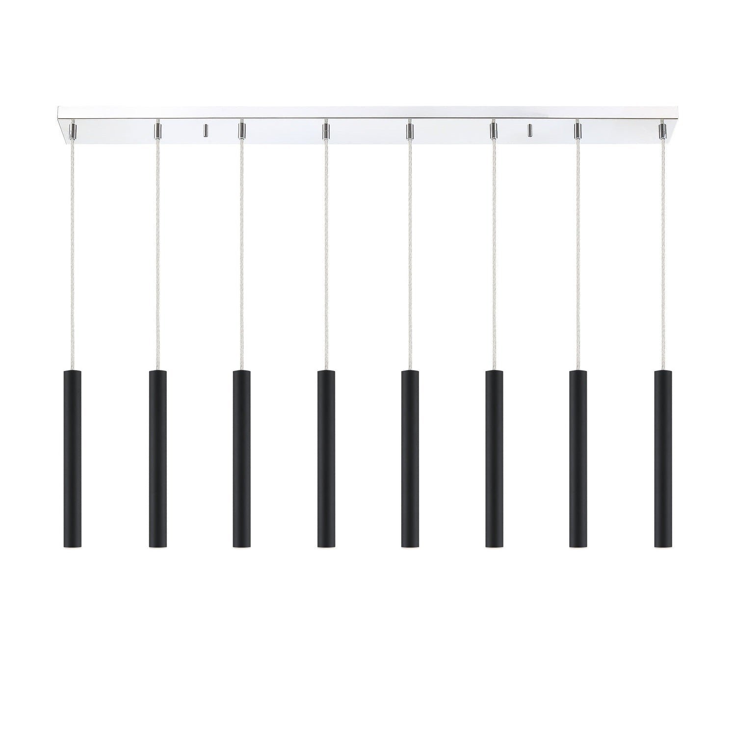 Z-Lite - 917MP12-MB-LED-8LCH - LED Linear Chandelier - Forest - Chrome