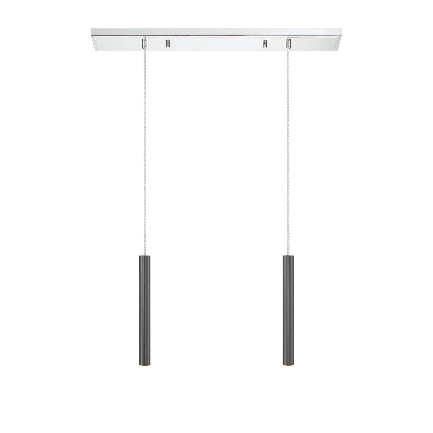 Z-Lite - 917MP12-PBL-LED-2LCH - LED Linear Chandelier - Forest - Chrome