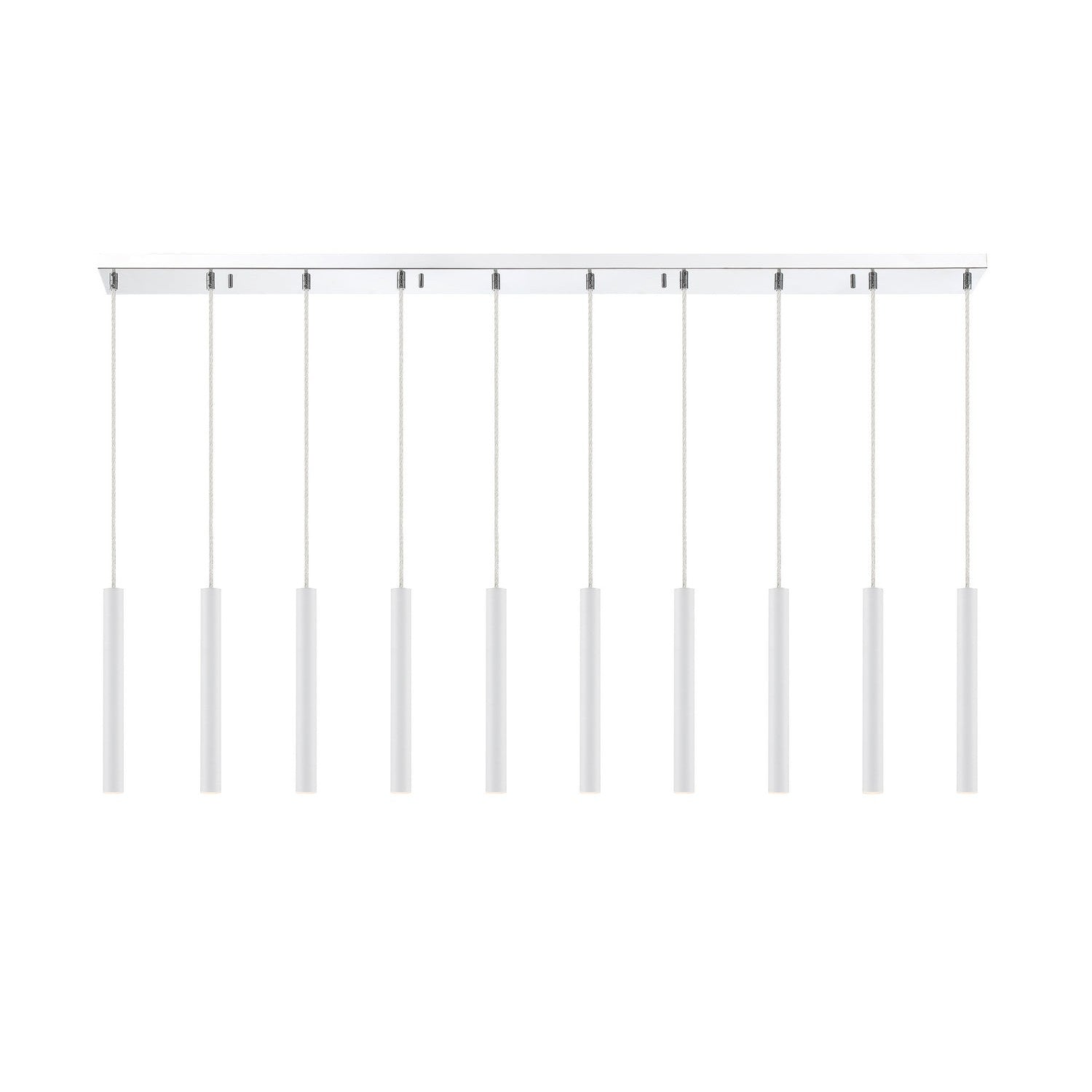 Z-Lite - 917MP12-WH-LED-10LCH - LED Linear Chandelier - Forest - Chrome