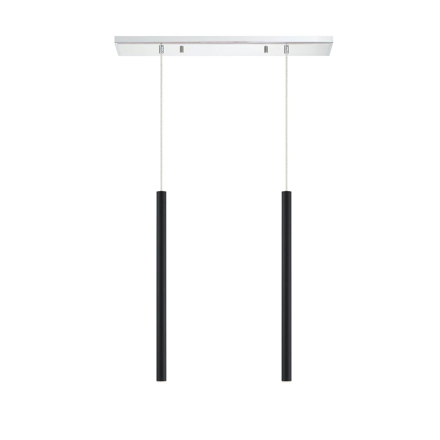 Z-Lite - 917MP24-MB-LED-2LCH - LED Linear Chandelier - Forest - Chrome