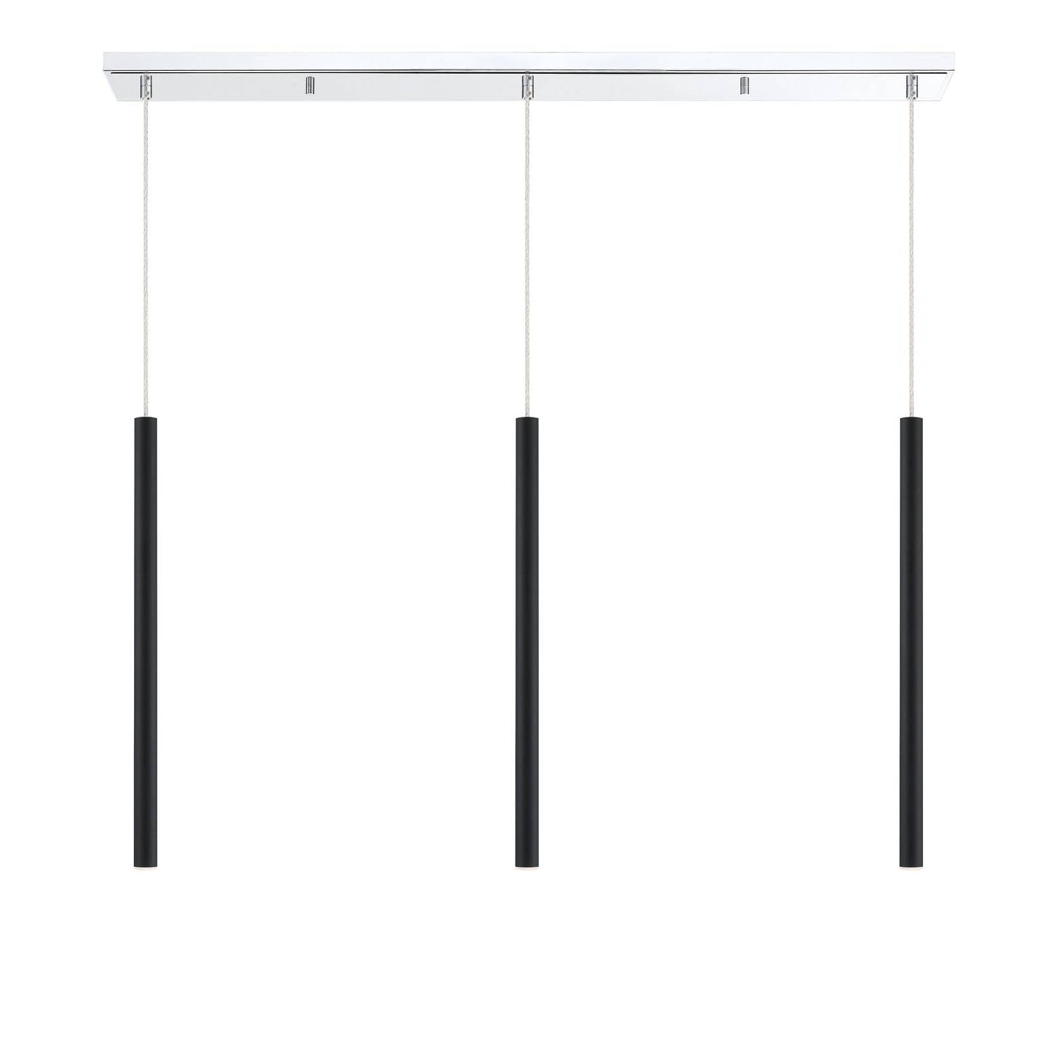 Z-Lite - 917MP24-MB-LED-3LCH - LED Linear Chandelier - Forest - Chrome