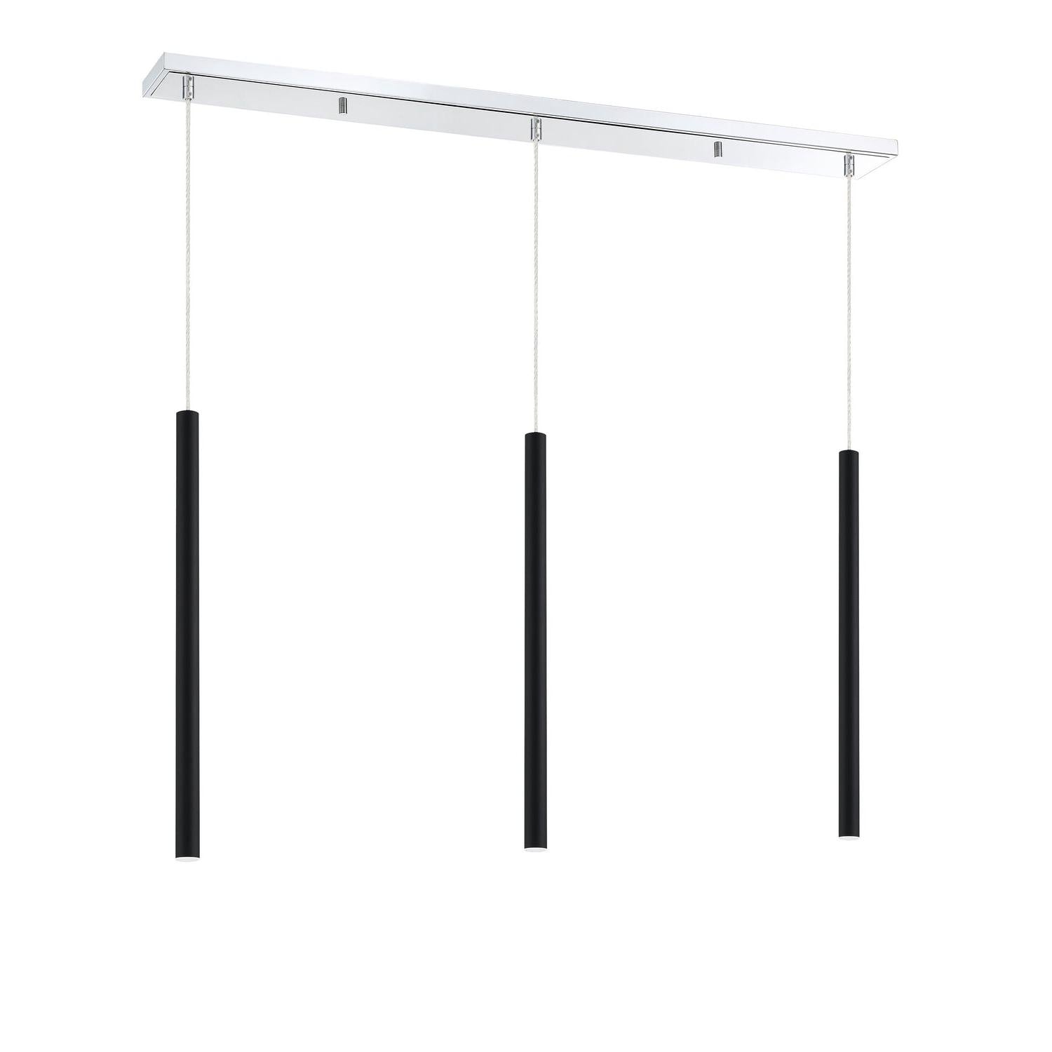Z-Lite - 917MP24-MB-LED-3LCH - LED Linear Chandelier - Forest - Chrome