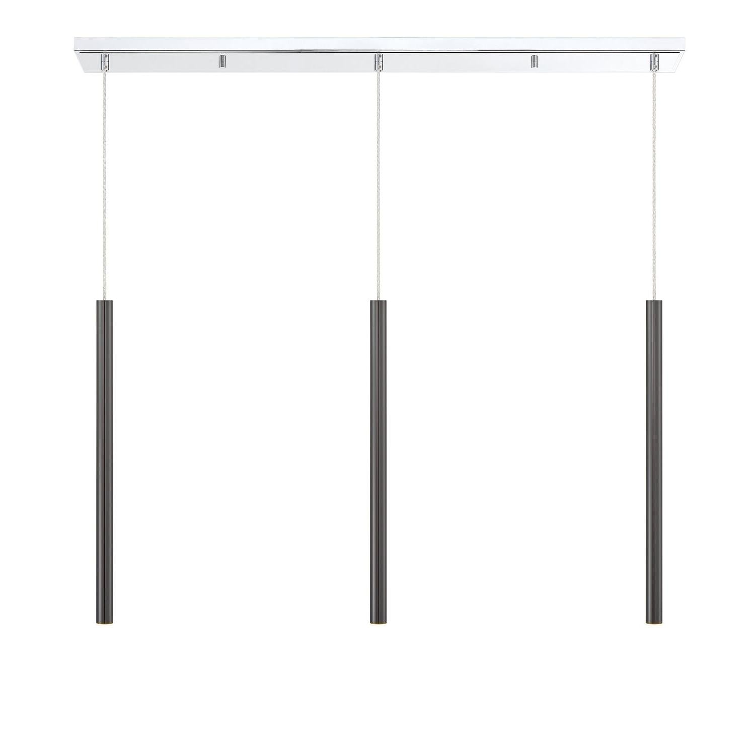 Z-Lite - 917MP24-PBL-LED-3LCH - LED Linear Chandelier - Forest - Chrome