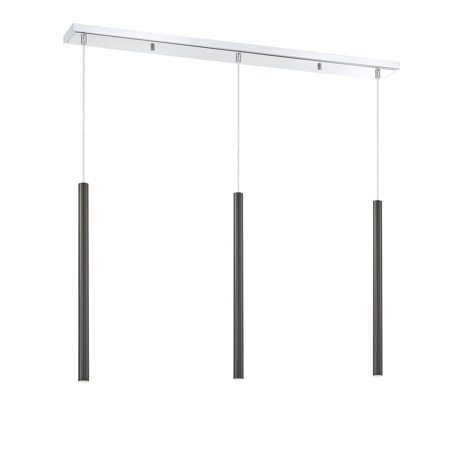 Z-Lite - 917MP24-PBL-LED-3LCH - LED Linear Chandelier - Forest - Chrome
