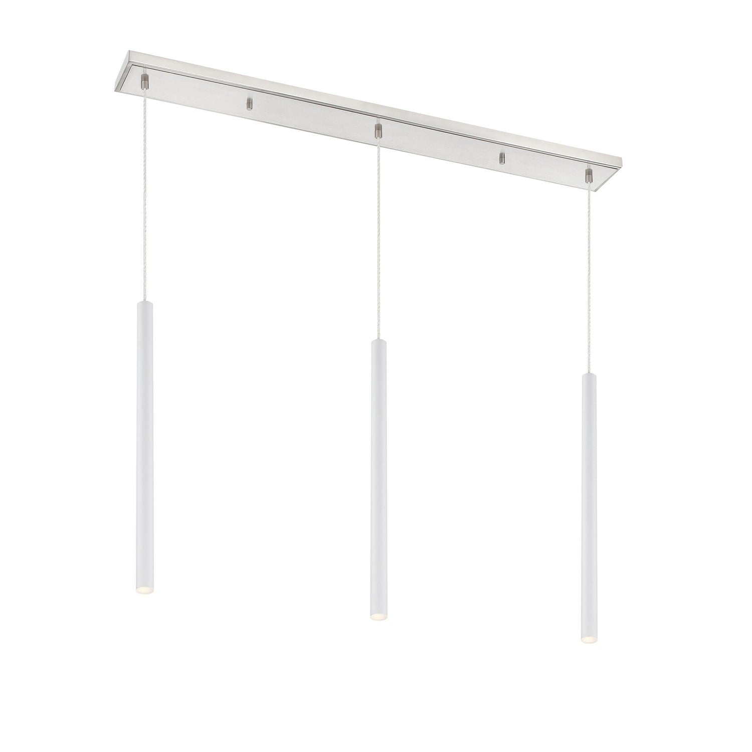 Z-Lite - 917MP24-WH-LED-3LBN - LED Linear Chandelier - Forest - Brushed Nickel