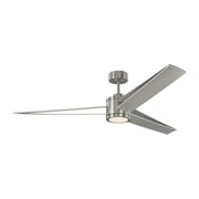 Visual Comfort Fan - 3AMR60BSD - 60"Ceiling Fan - Armstrong - Brushed Steel