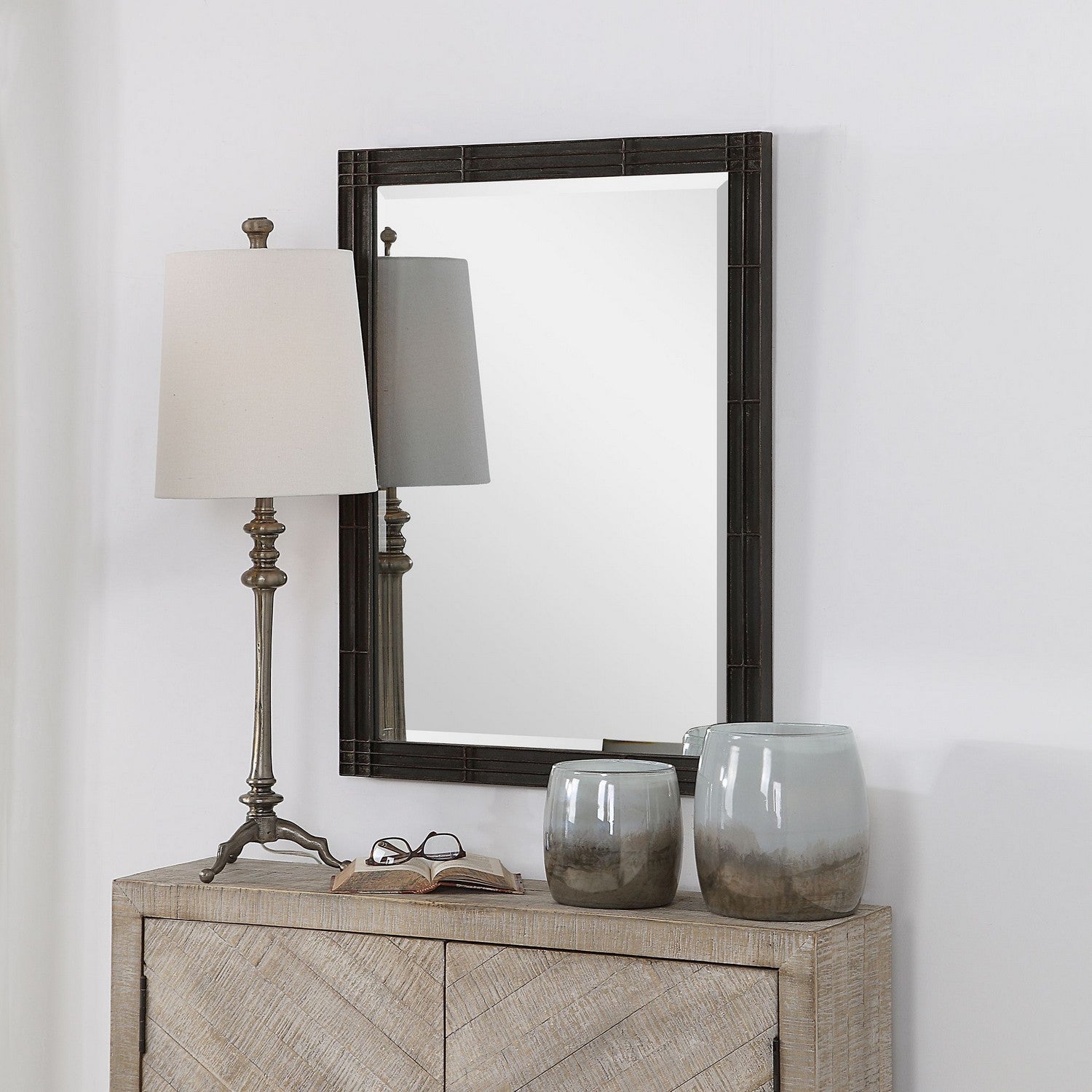 Uttermost - 09485 - Mirror - Gower - Rustic Aged Black