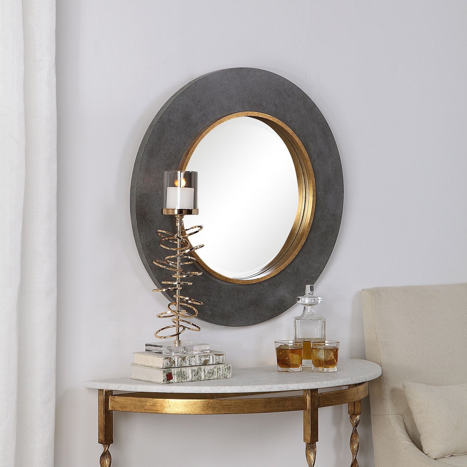Uttermost - 09491 - Mirror - Saul - Antique Gold