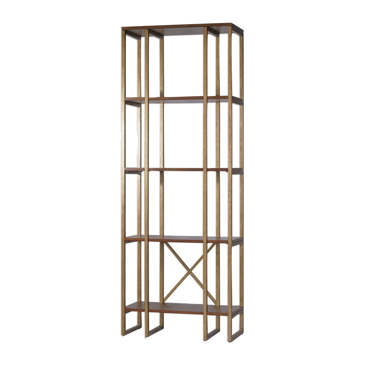 Uttermost - 25347 - Etagere - Karishma - Brushed Antique Gold