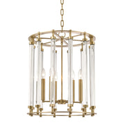 Hudson Valley - 2818-AGB - Six Light Lantern - Haddon - Aged Brass