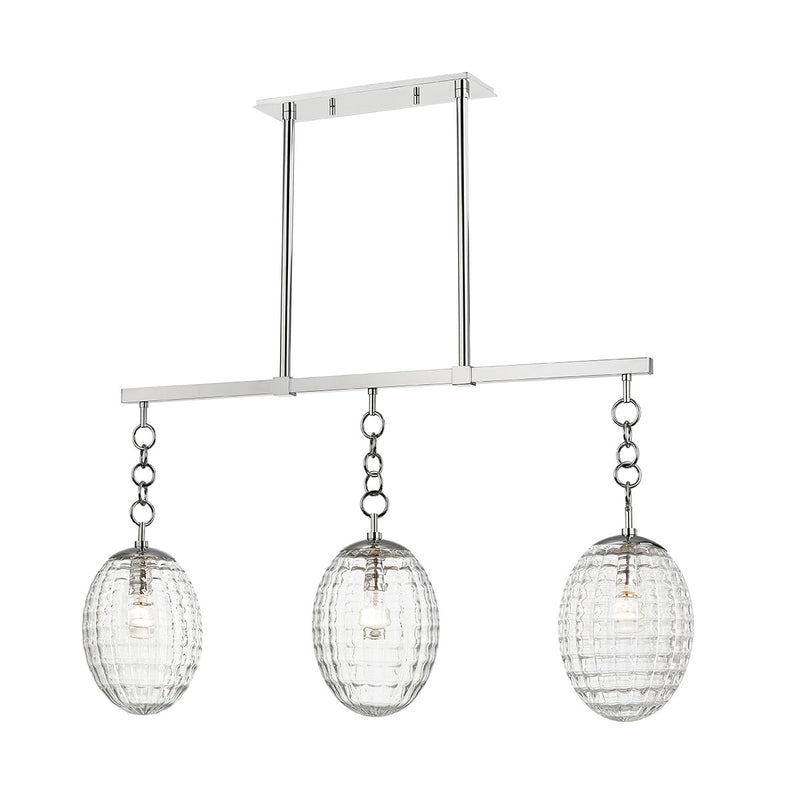Hudson Valley - 4940-PN - Three Light Island Pendant - Venice - Polished Nickel