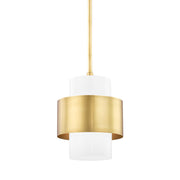 Hudson Valley - 8611-AGB - One Light Pendant - Corinth - Aged Brass
