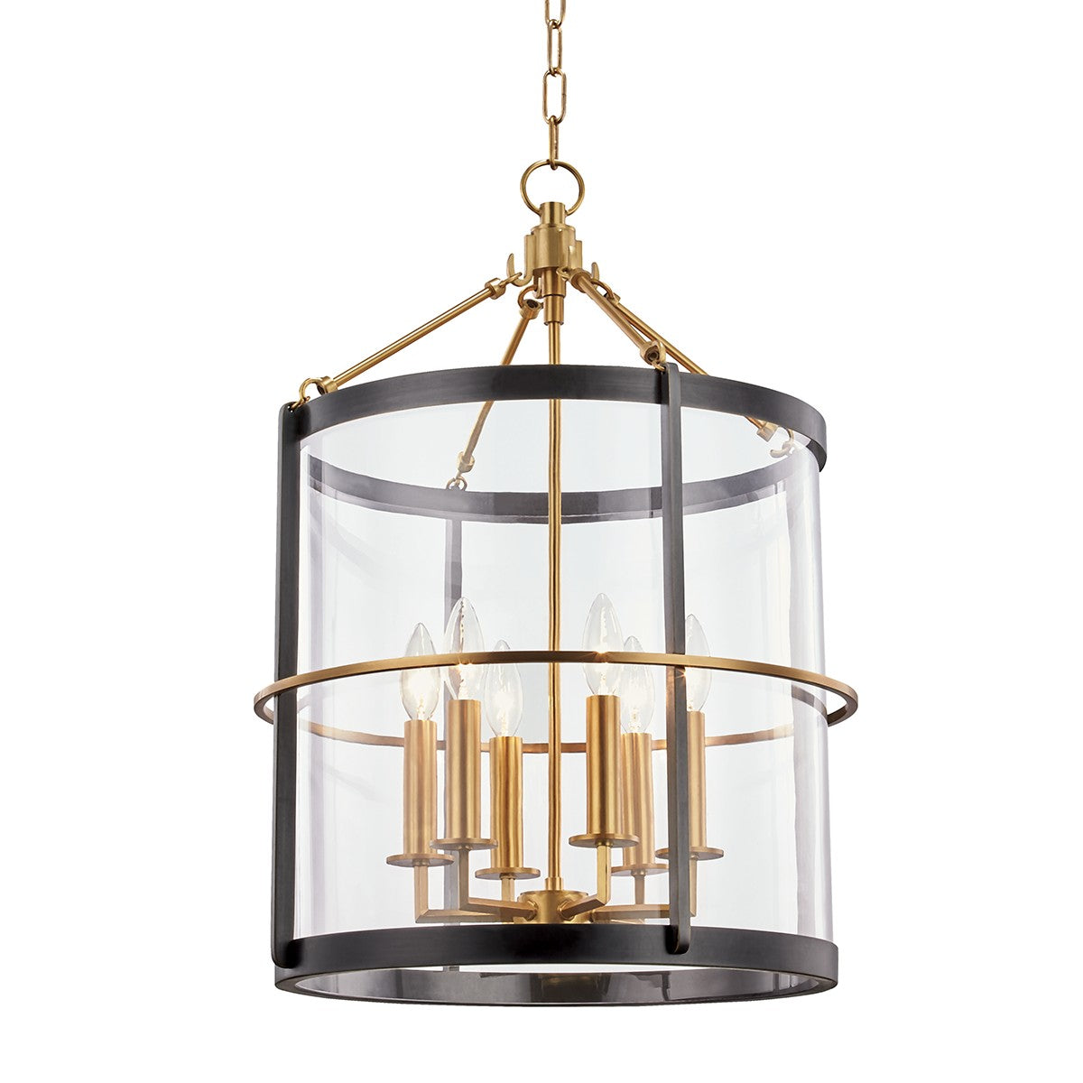 Hudson Valley - BKO201-AOB - Six Light Lantern - Ren - Aged Old Bronze