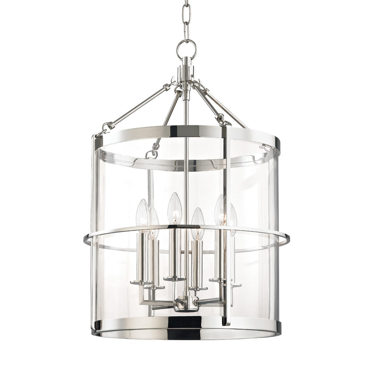 Hudson Valley - BKO201-PN - Six Light Lantern - Ren - Polished Nickel
