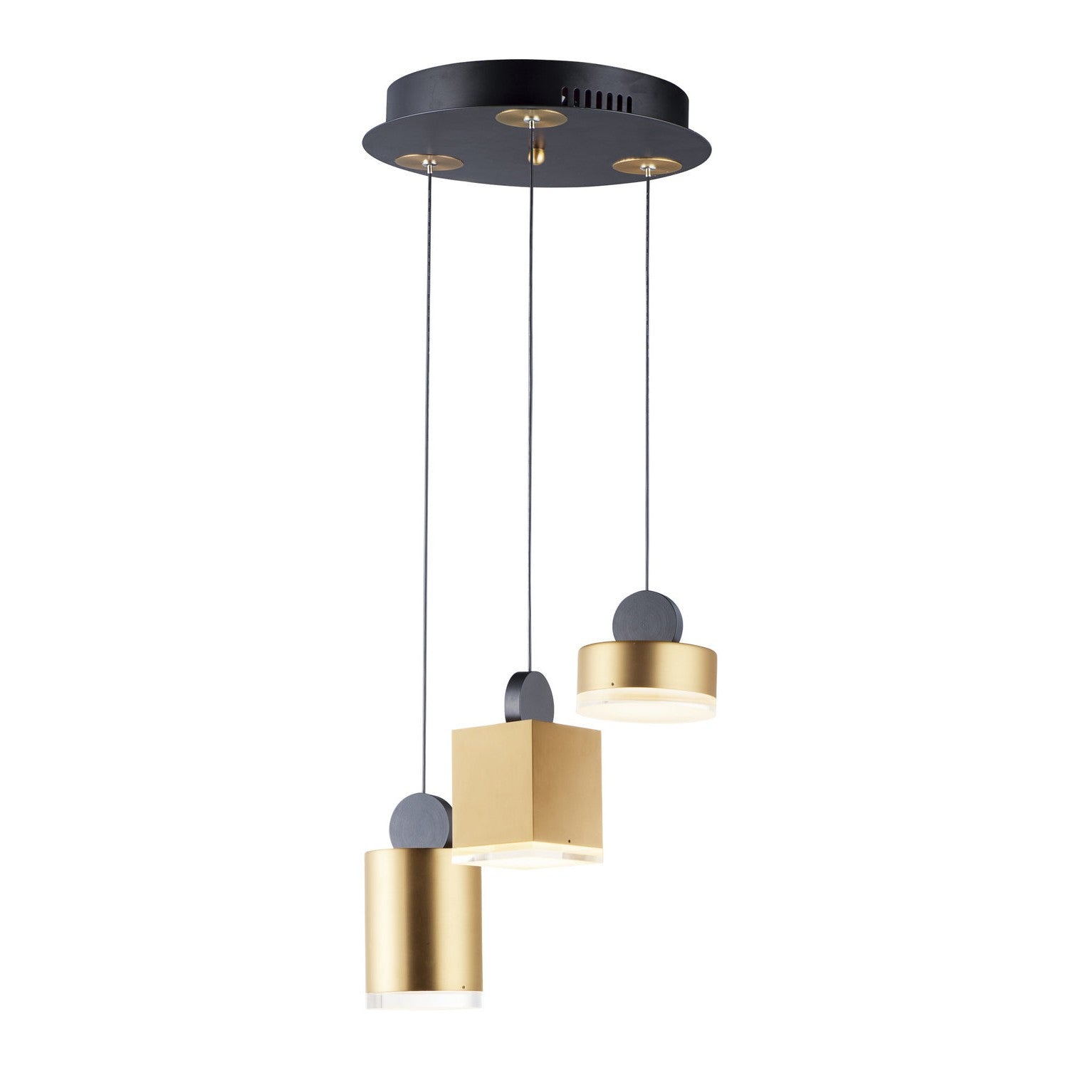 ET2 - E20863-75BKGLD - LED Pendant - Nob - Black / Gold