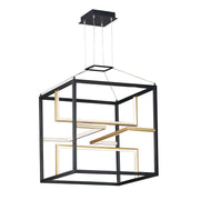 ET2 - E21224-BKGLD - LED Pendant - Chamber - Black / Gold