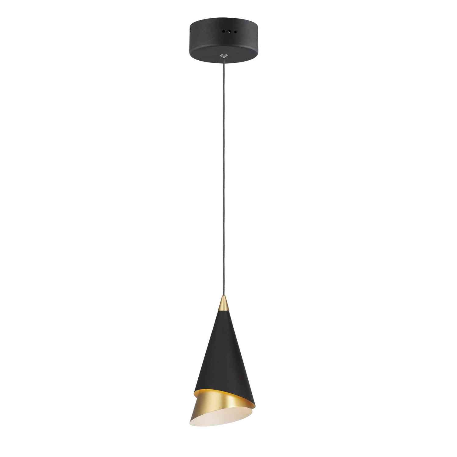 ET2 - E21441-BKMG - LED Mini Pendant - Mermaid - Black / Metallic Gold