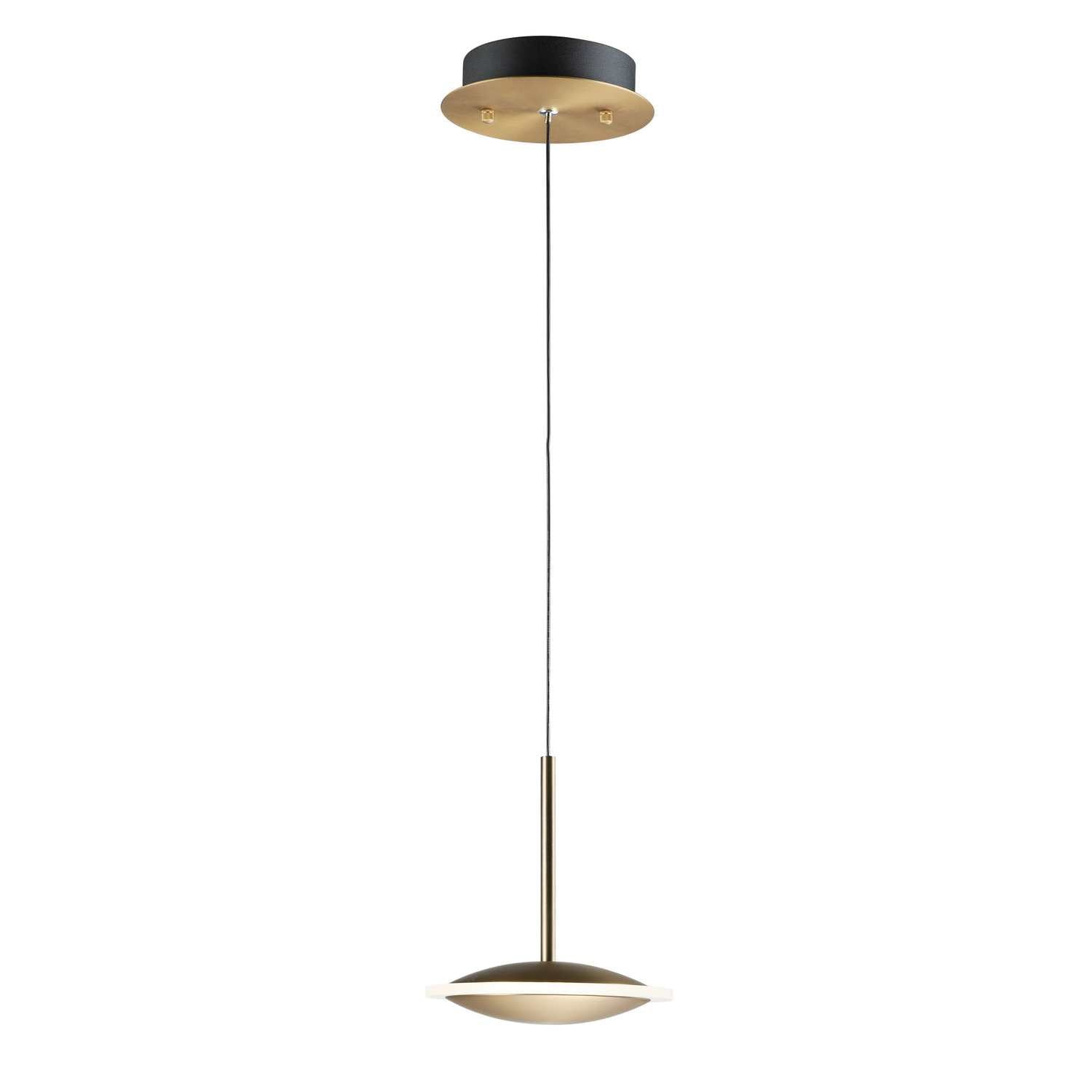 ET2 - E21541-90BKGLD - LED Mini Pendant - Saucer - Black / Gold