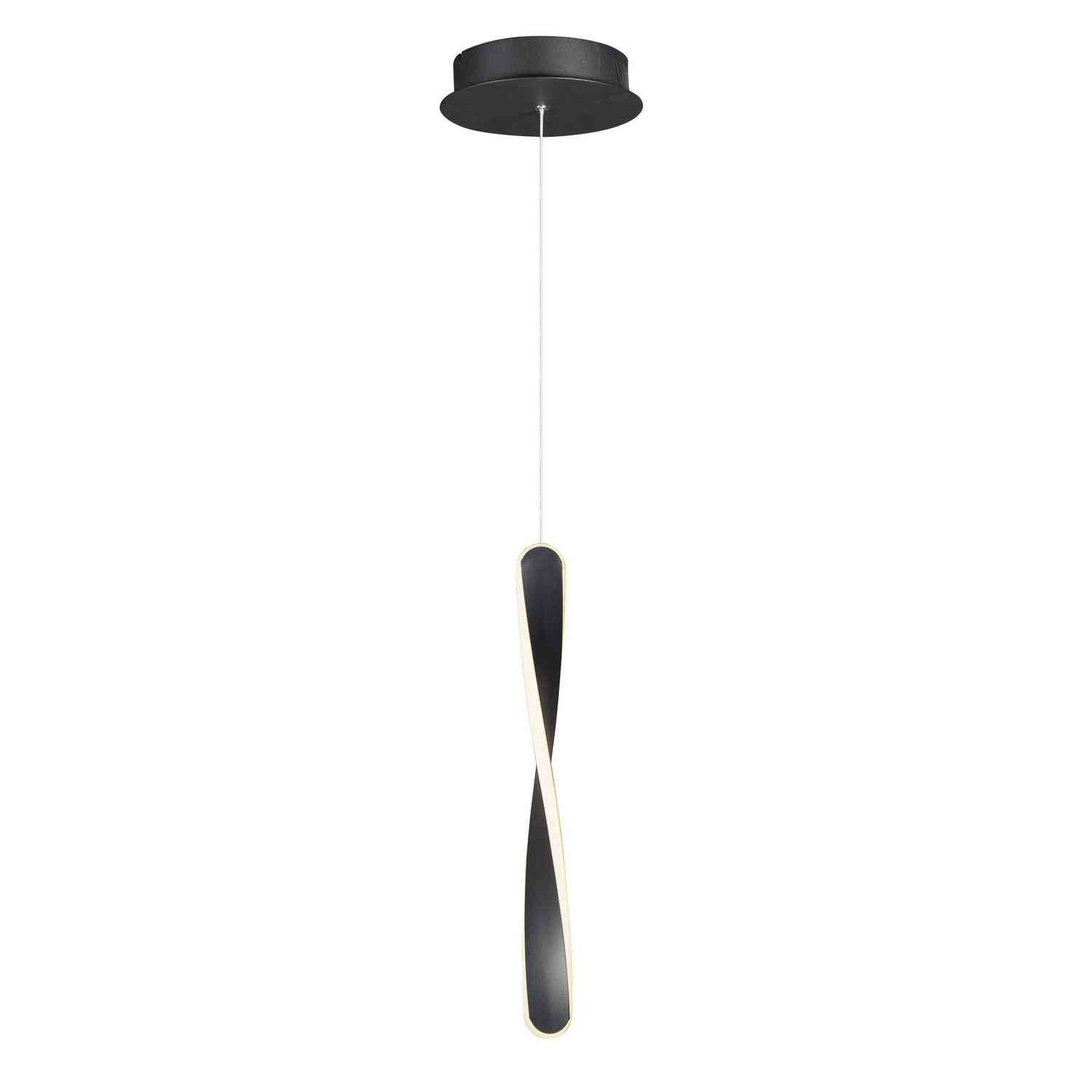 ET2 - E24151-BK - LED Mini Pendant - Pirouette - Black