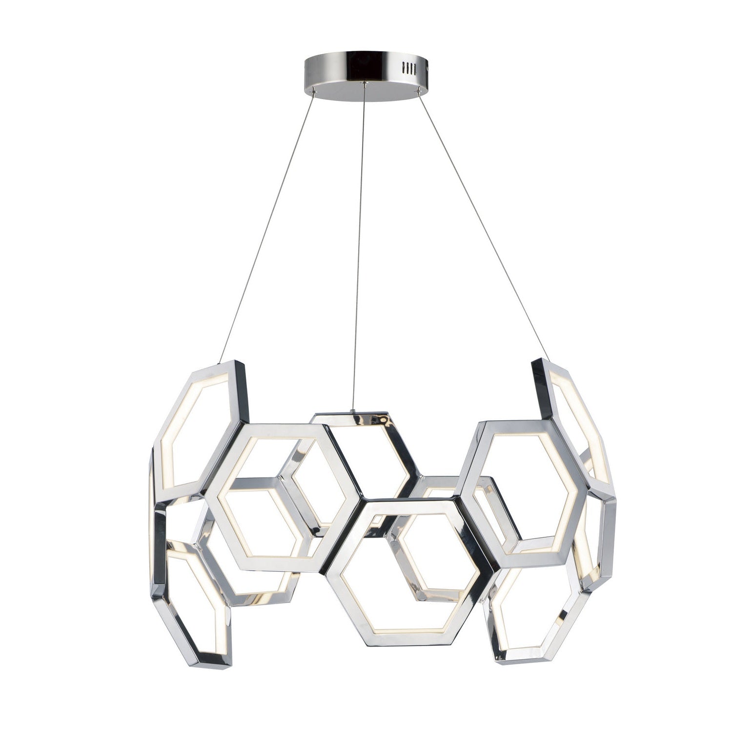 ET2 - E24893-PC - LED Pendant - Polygon - Polished Chrome