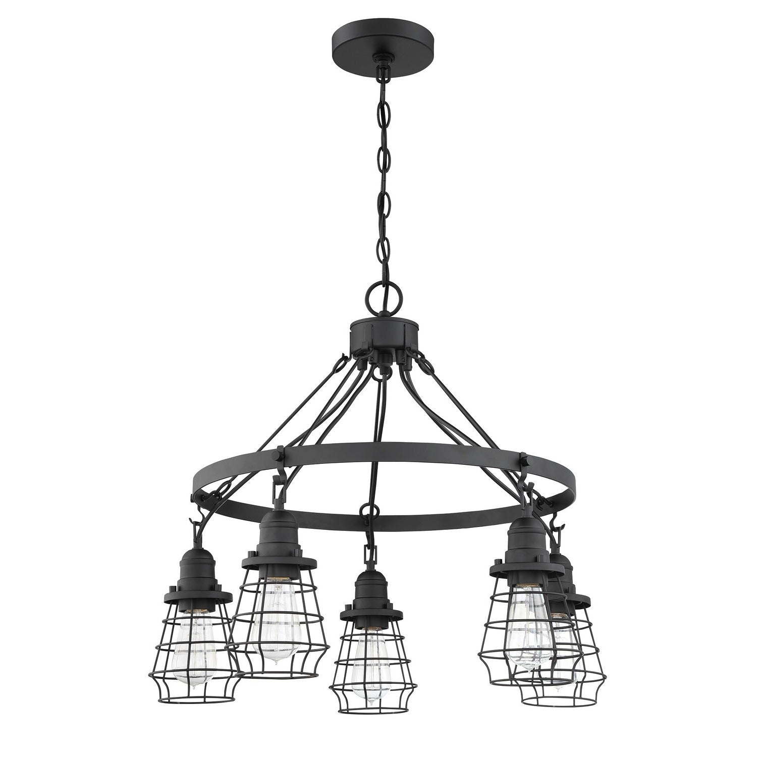 Craftmade - 50625-FB - Five Light Chandelier - Thatcher - Flat Black