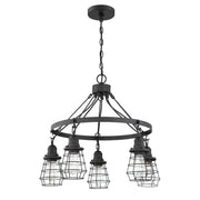 Craftmade - 50625-FB - Five Light Chandelier - Thatcher - Flat Black