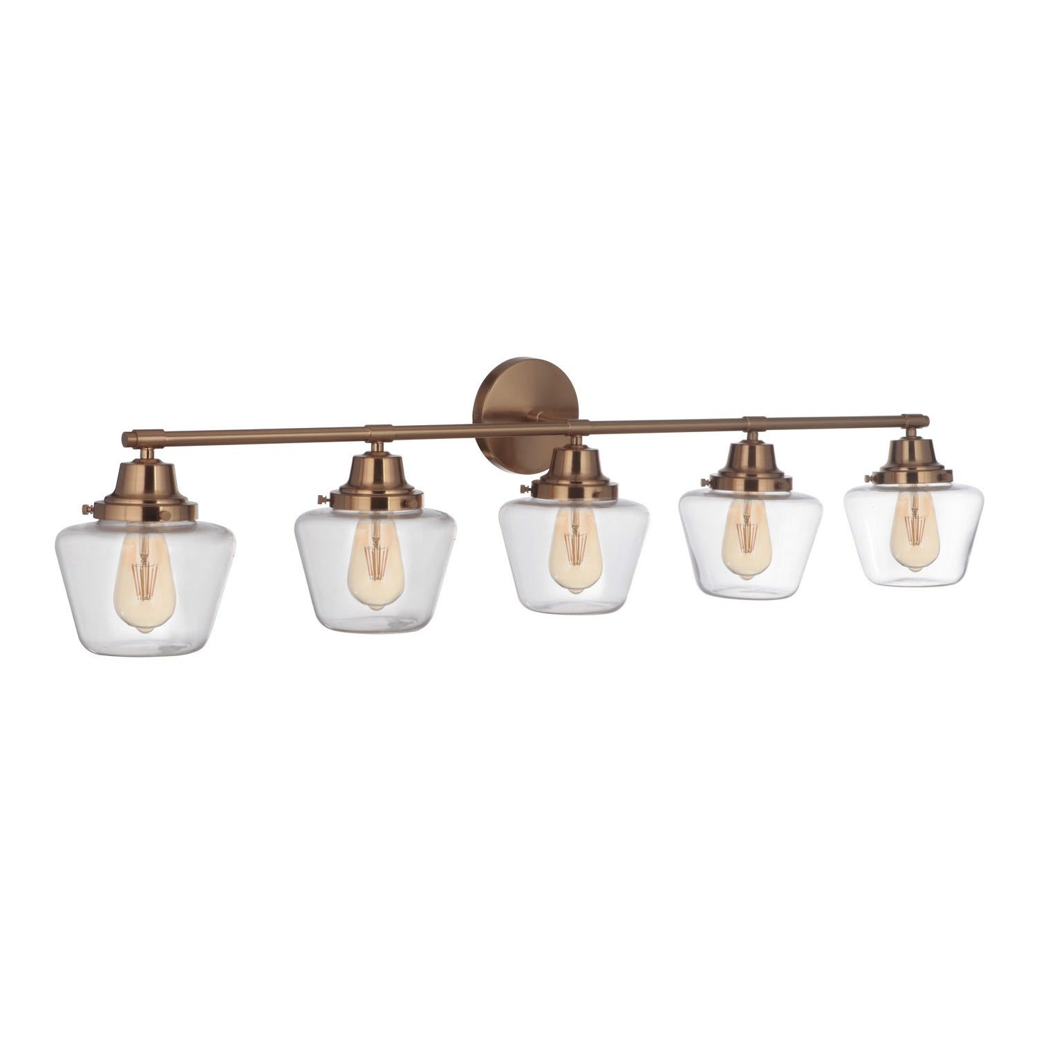 Craftmade - 19548SB5 - Five Light Vanity - Essex - Satin Brass