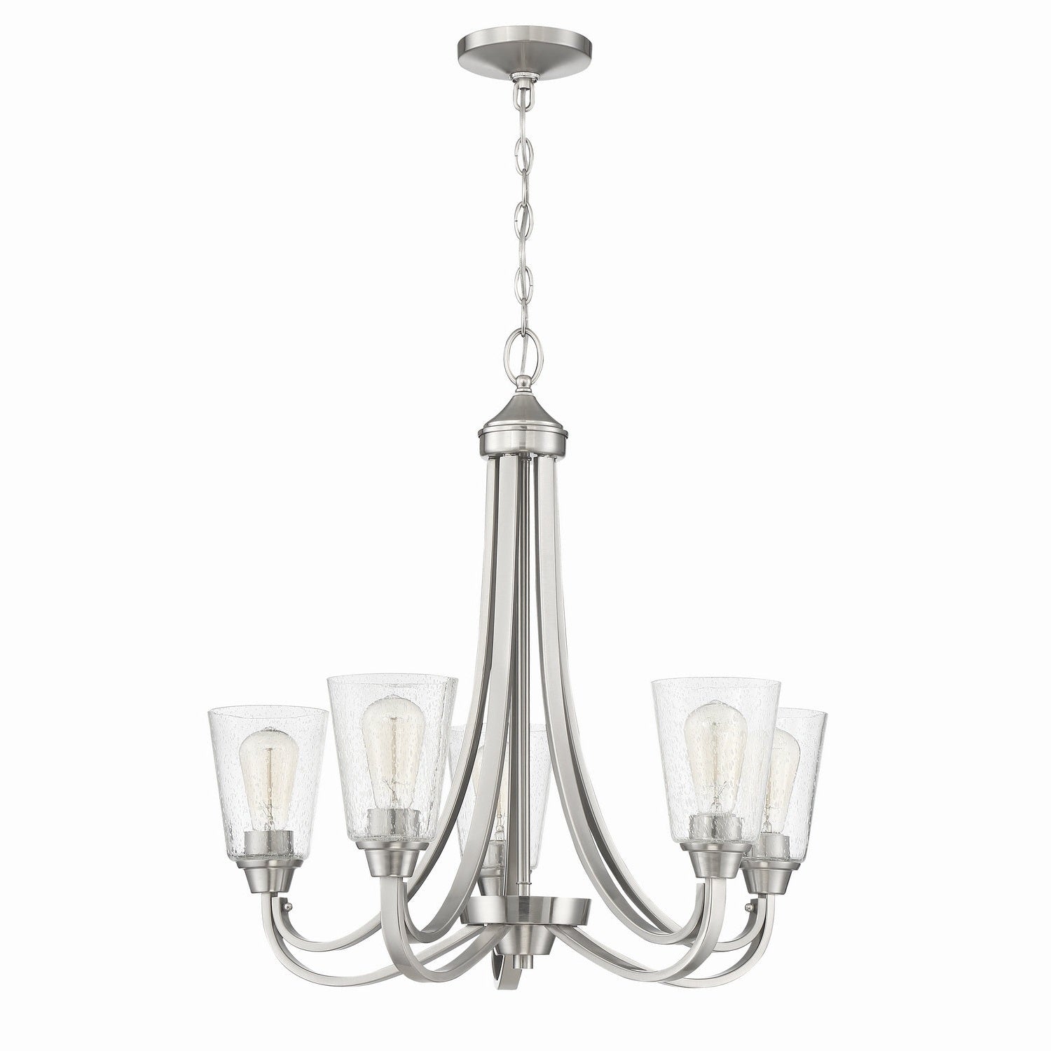 Craftmade - 41925-BNK-CS - Five Light Chandelier - Grace - Brushed Polished Nickel