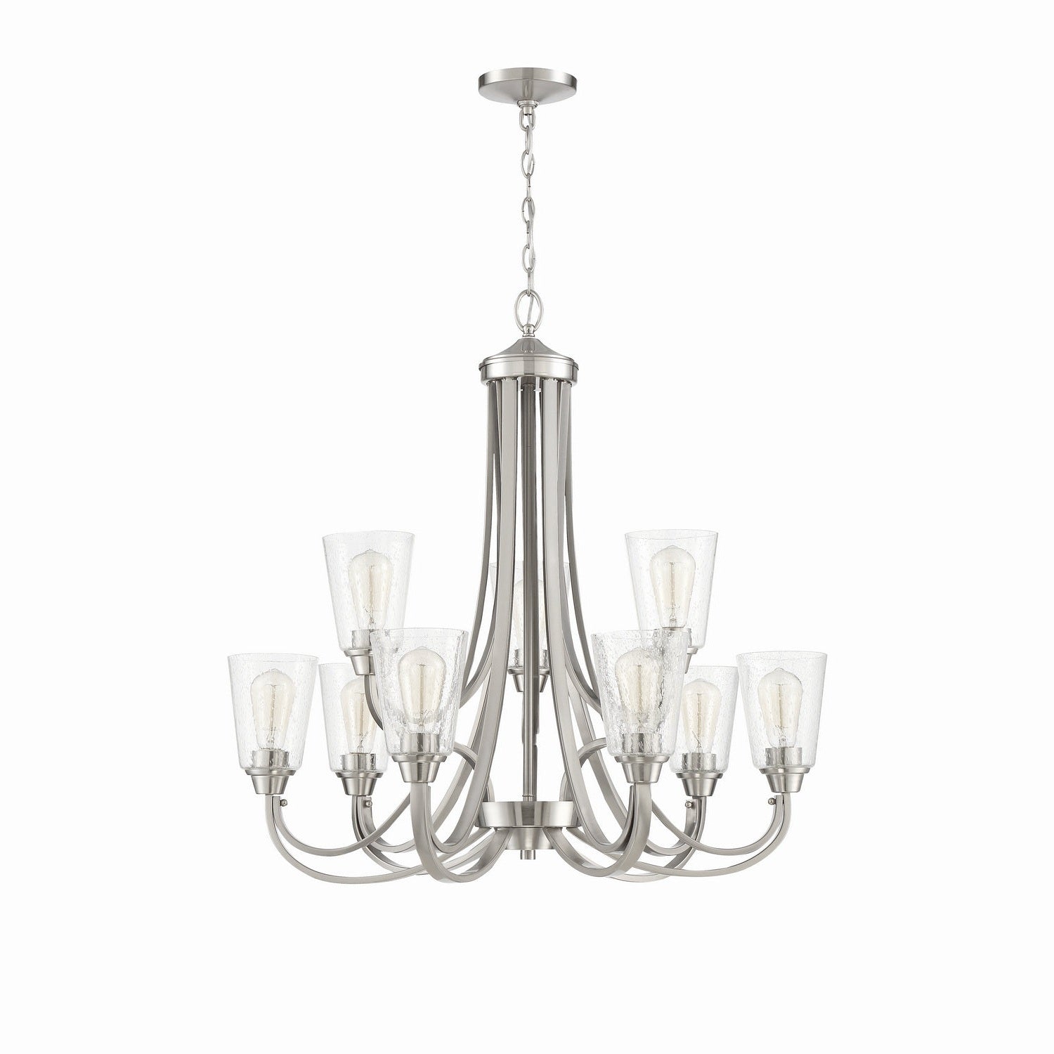 Craftmade - 41929-BNK-CS - Nine Light Chandelier - Grace - Brushed Polished Nickel