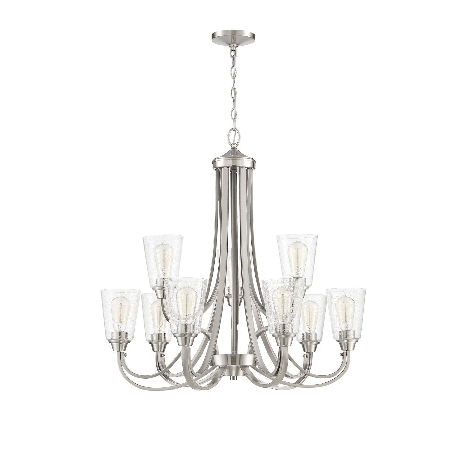 Craftmade - 41929-BNK-CS - Nine Light Chandelier - Grace - Brushed Polished Nickel