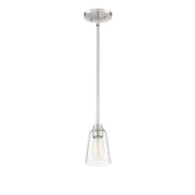 Craftmade - 41991-BNK-CS - One Light Mini Pendant - Grace - Brushed Polished Nickel