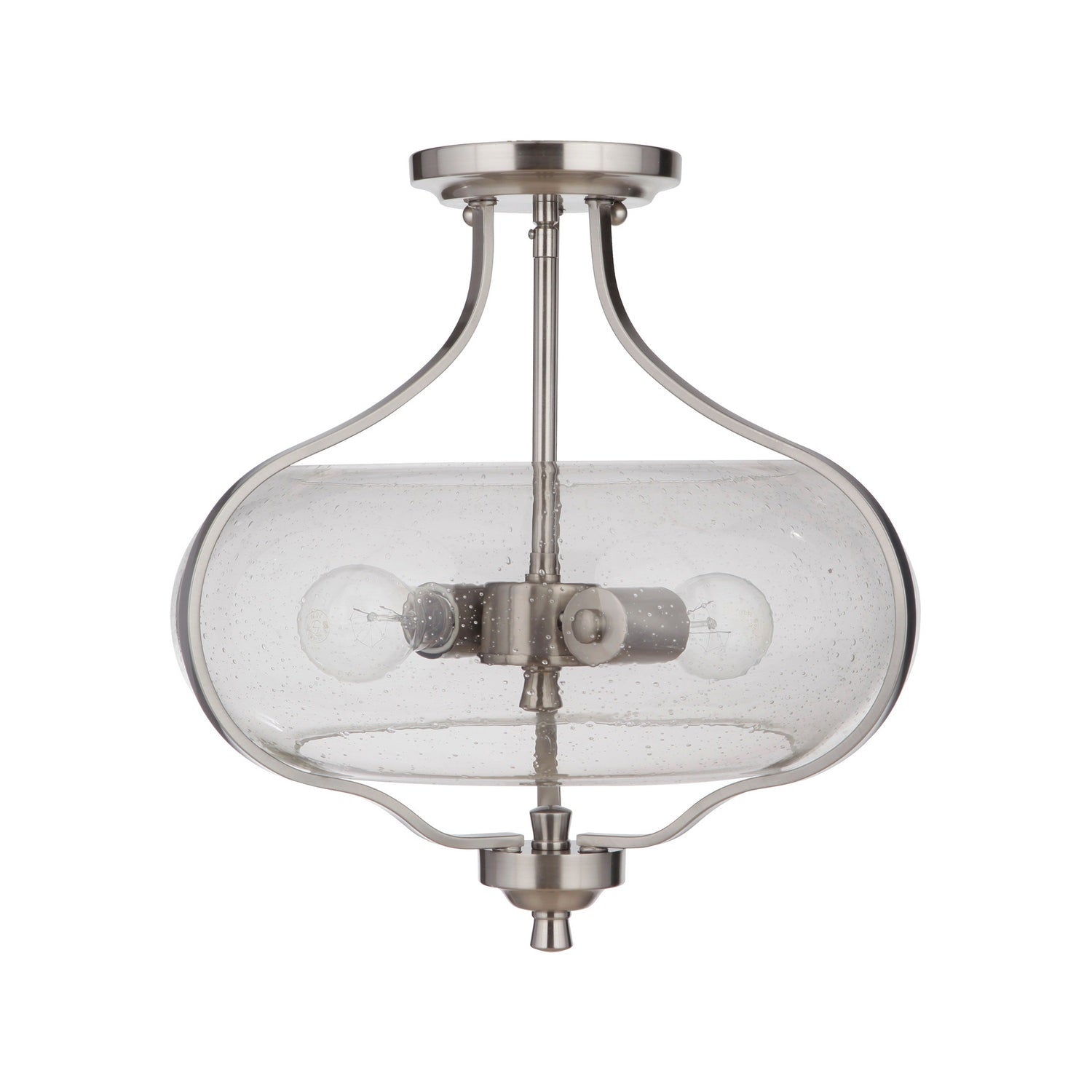 Craftmade - 49952-BNK - Two Light Semi Flush Mount - Serene - Brushed Polished Nickel