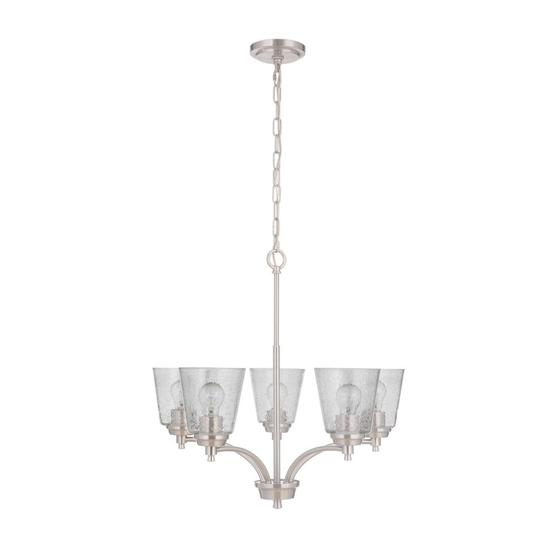 Craftmade - 50225-BNK - Five Light Chandelier - Tyler - Brushed Polished Nickel