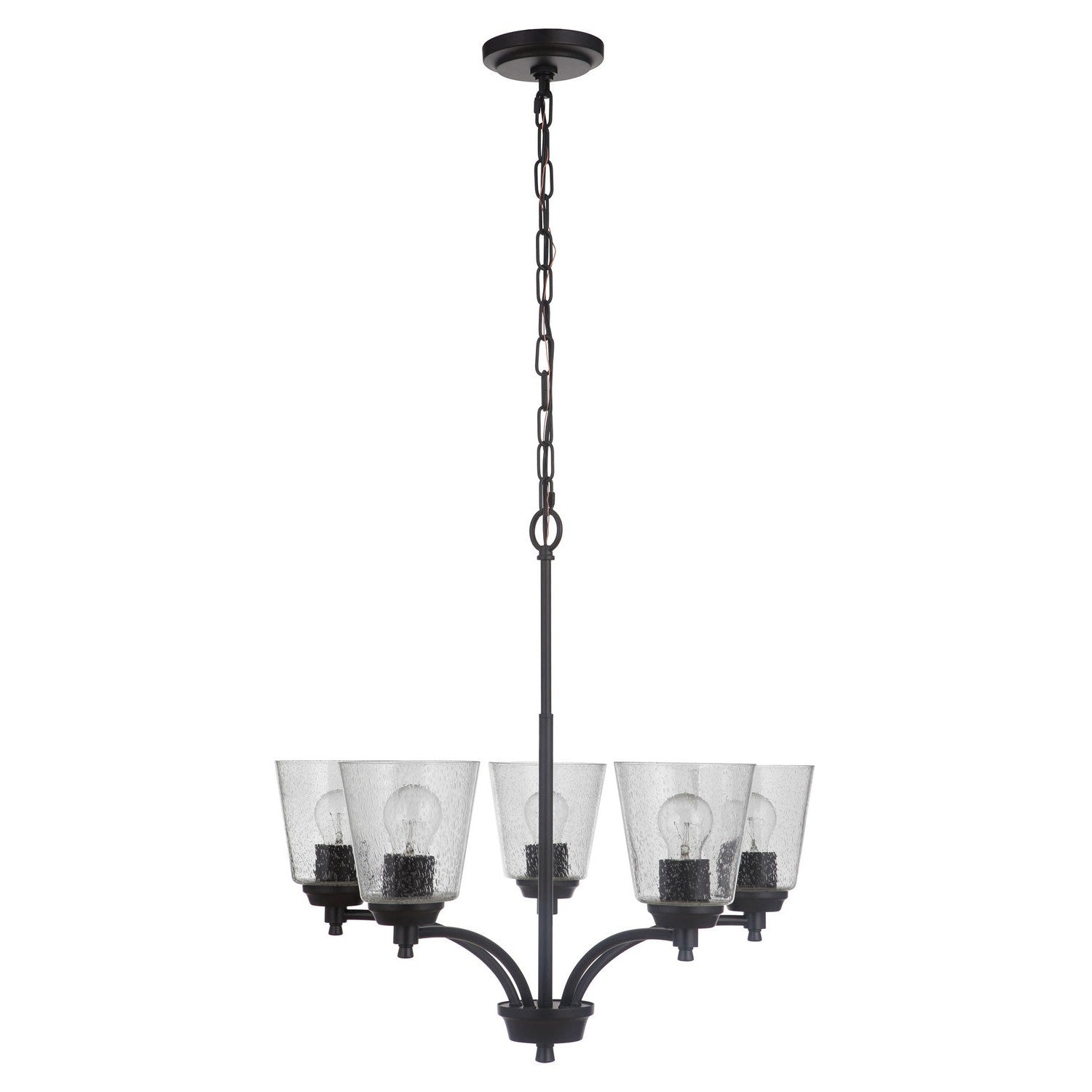 Craftmade - 50225-FB - Five Light Chandelier - Tyler - Flat Black