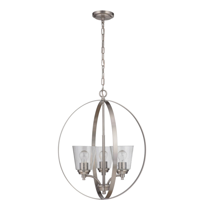 Craftmade - 50233-BNK - Three Light Foyer Pendant - Tyler - Brushed Polished Nickel