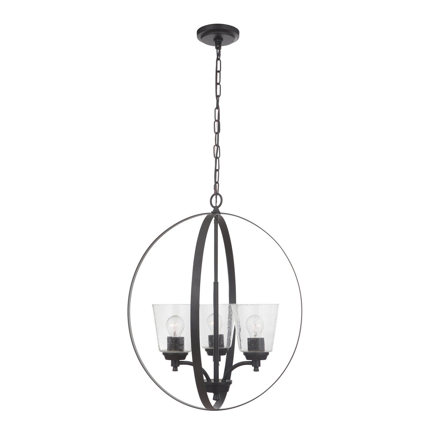 Craftmade - 50233-FB - Three Light Foyer Pendant - Tyler - Flat Black