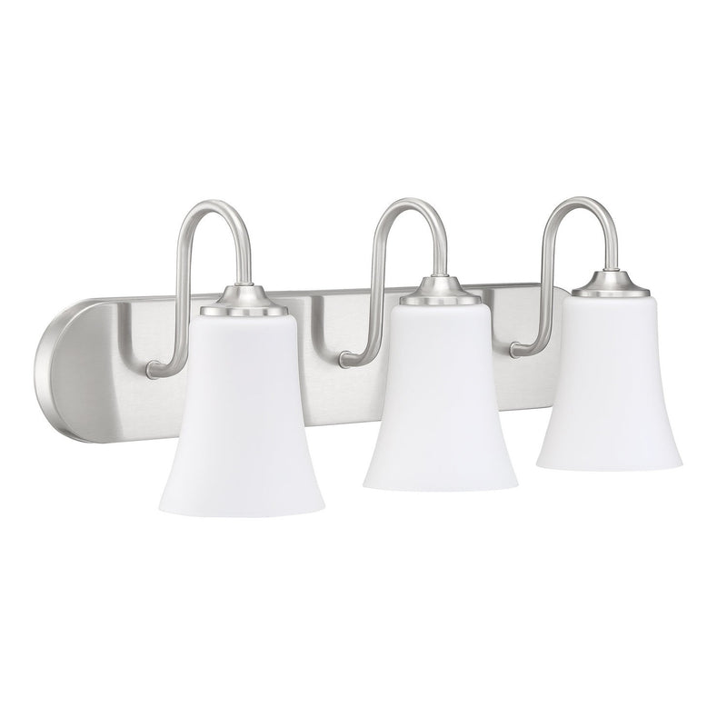 Craftmade - 50403-BNK-WG - Three Light Vanity - Gwyneth - Brushed Polished Nickel