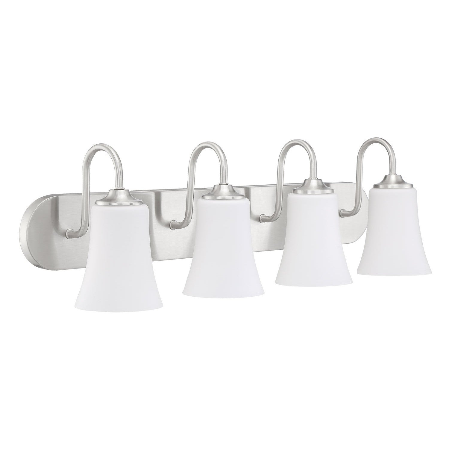 Craftmade - 50404-BNK-WG - Four Light Vanity - Gwyneth - Brushed Polished Nickel