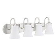 Craftmade - 50404-BNK-WG - Four Light Vanity - Gwyneth - Brushed Polished Nickel
