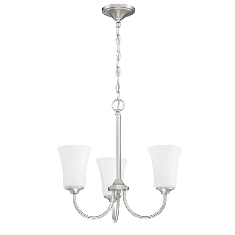Craftmade - 50423-BNK-WG - Three Light Chandelier - Gwyneth - Brushed Polished Nickel