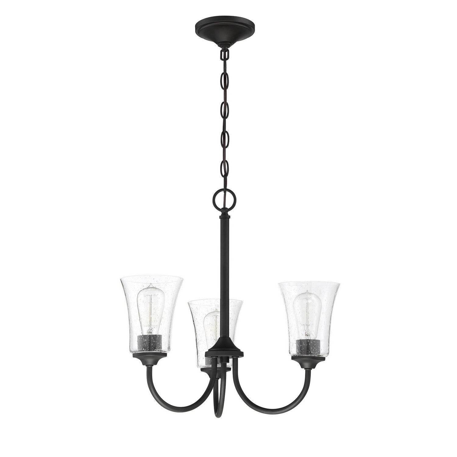 Craftmade - 50423-FB - Three Light Chandelier - Gwyneth - Flat Black