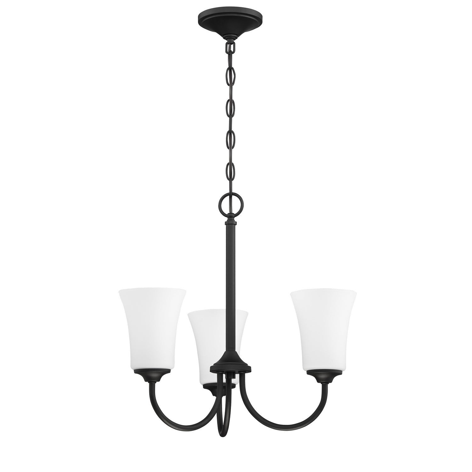 Craftmade - 50423-FB-WG - Three Light Chandelier - Gwyneth - Flat Black