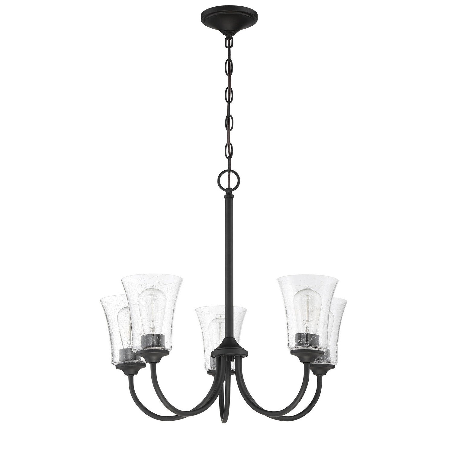 Craftmade - 50425-FB - Five Light Chandelier - Gwyneth - Flat Black